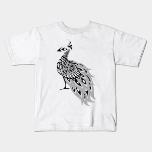 pavo real the royalty peacock bird ecopop Kids T-Shirt